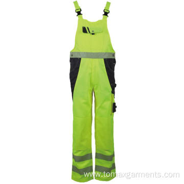 Workwear Reflective Working Hi Vis Bib Pants